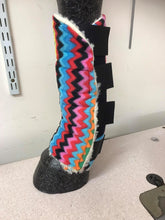 Load image into Gallery viewer, Patterned fleece and faux fur exercise boots