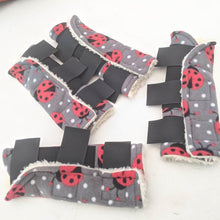 Load image into Gallery viewer, Patterned fleece and faux fur exercise boots