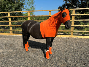 Seville orange fleece horse hood