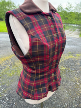 Load image into Gallery viewer, Red tartan waistcoat