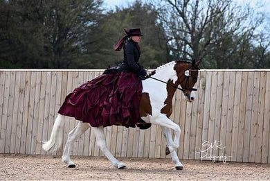 Ruched taffeta skirts