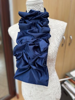 Satin Ruched cravat/ stock