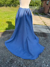 Load image into Gallery viewer, Blue purple check colour astride skirt.