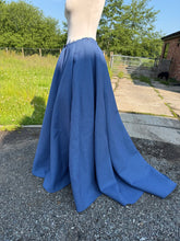 Load image into Gallery viewer, Blue purple check colour astride skirt.
