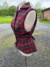 Load image into Gallery viewer, Red tartan waistcoat