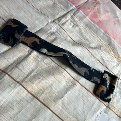 Fleece horse print brow band x full