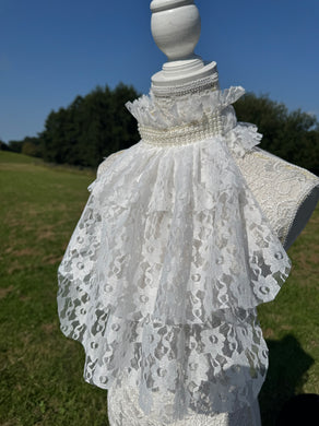 Ivory lace 3 layer stock.