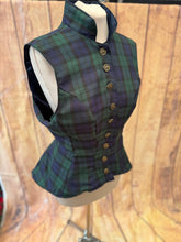 Load image into Gallery viewer, Green tweed waistcoat