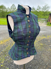 Load image into Gallery viewer, Green tweed waistcoat