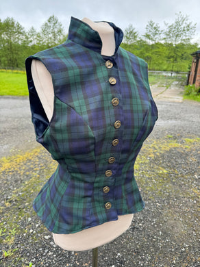 Green tweed waistcoat