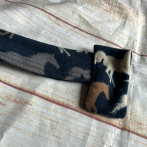 Fleece horse print brow band x full