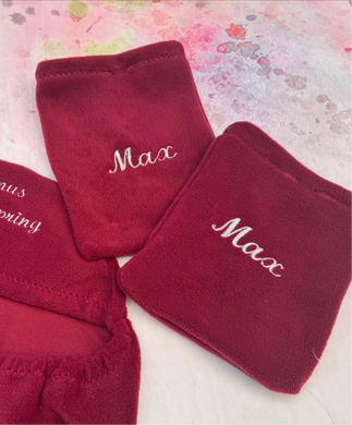 Personalised embroidered stirrup covers, stirrup iron protectors