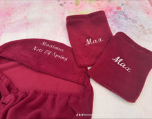 Load image into Gallery viewer, Personalised embroidered stirrup covers, stirrup iron protectors