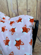 Load image into Gallery viewer, Baby pink fox fleece saddle cover.