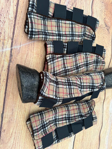 Tan tartan boots