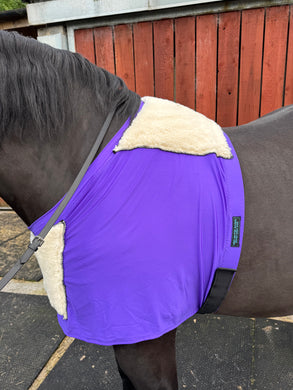 Purple Lycra wither and chest protection bib