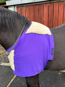 Purple Lycra wither and chest protection bib