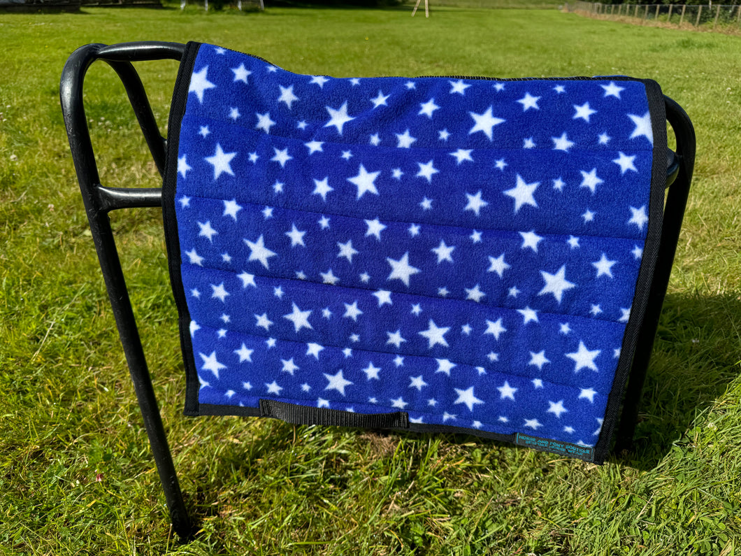 Royal / Red / Navy white stars saddle pads