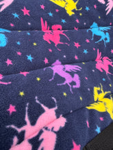 Load image into Gallery viewer, Pegasus navy fleece saddle pad