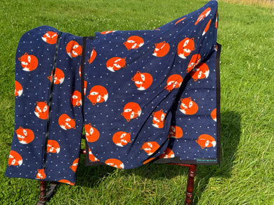 Matchy set Fox saddle pad, cover and bridle bag