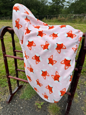 Sale - Baby pink fox fleece saddle cover.