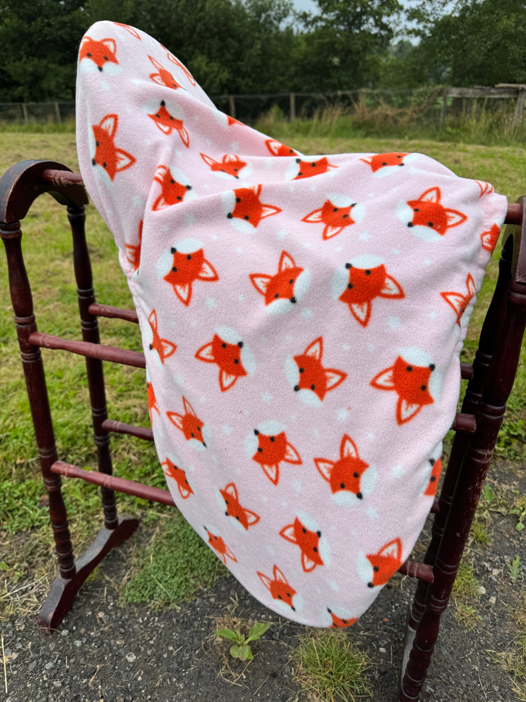 Sale - Baby pink fox fleece saddle cover.
