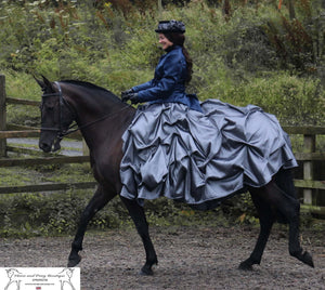 Ruched taffeta skirts