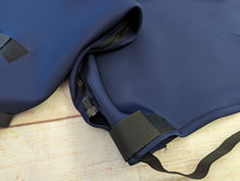 Load image into Gallery viewer, Black or Navy thick neoprene Headless horse hoods. Fleece neck cover pjamas