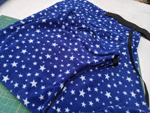 Load image into Gallery viewer, Royal blue white stars fleece horse hood