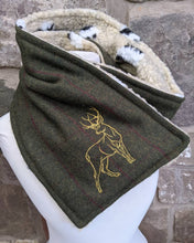Load image into Gallery viewer, Wool with stag embroidery scarf