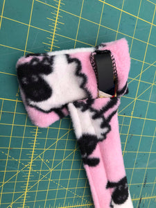 Baby pink sheep fleece brow band cover