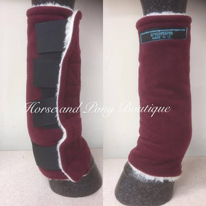 Fleece exercise boots with faux fur lining