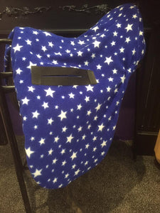 Royal blue white stars fleece pony