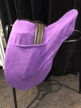 Load image into Gallery viewer, Dressage saddle cover with girth pockets