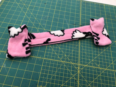 Baby pink sheep fleece brow band cover