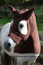 Load image into Gallery viewer, Brown fleece horse hood