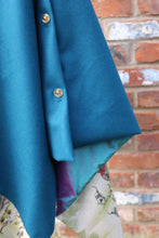 Load image into Gallery viewer, Teal Wool cape