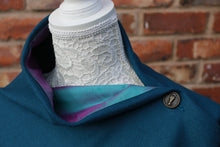 Load image into Gallery viewer, Teal Wool cape