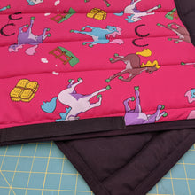 Load image into Gallery viewer, Pink horses saddle pads/fleece numnahs