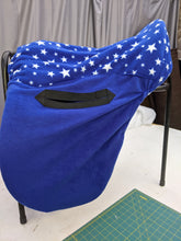 Load image into Gallery viewer, royal blue white stars seat saver saddle cover