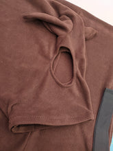 Load image into Gallery viewer, Brown fleece horse hood