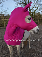 Load image into Gallery viewer, NEW Magenta lycra horse hood
