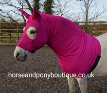 Load image into Gallery viewer, NEW Magenta lycra horse hood