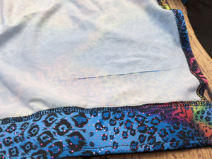 Multicoloured sparkle horse hood