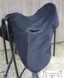 Plain coloured ride on saddle cover