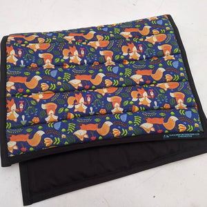 Fox print cotton saddle pads/numnahs