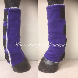 Fleece exercise boots with faux fur lining